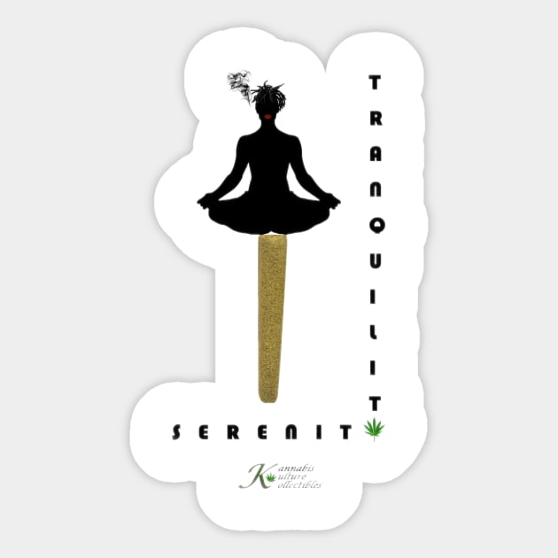 Tranqility, Serenity Sticker by Kannabis Kulture Kollectibles